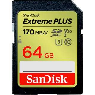 SanDisk Extreme PLUS SDXC UHS-Iカード 64GB SDSDXWH-064G-JNJIP SDSDXWH-064G-JNJIP [Class10 /64GB]