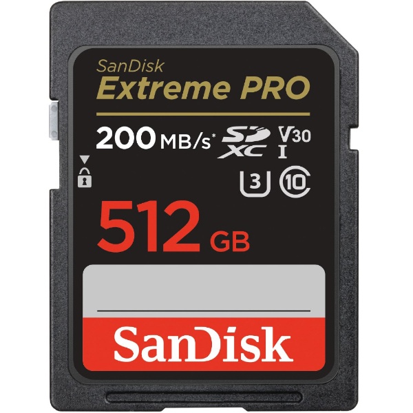 SanDisk Extreme PRO SDXC UHS-Iカード 512GB SDSDXXD-512G-JNJIP