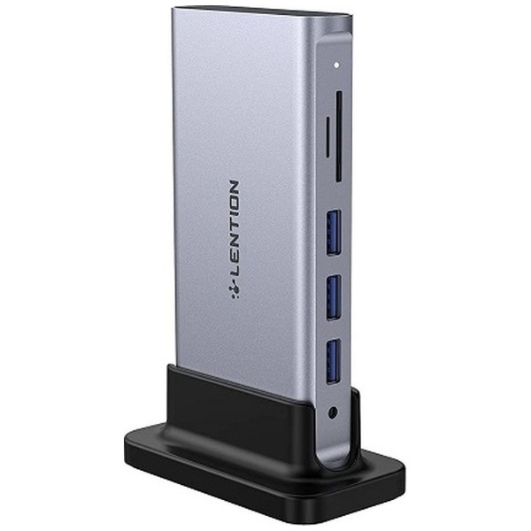 USB-C オス→メス カードスロットｘ2 HDMI VGA LAN φ3.5mm USB-Aｘ3 USB-C］ USB  PD対応 100W ドッキングステーション グレー OC-D55-GY [USB Power Delivery対応] ＬＥＮＴＩＯＮ 通販 