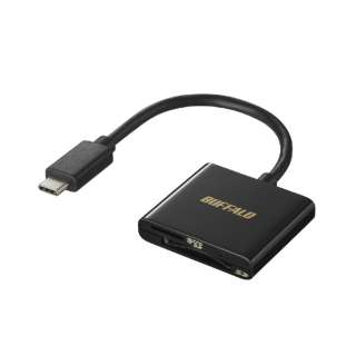 BSCR110U3CBK USB3.2Gen1Type-C カードリーダー SD/microSDﾌﾞﾗｯｸ ブラック