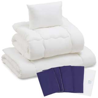 [床上用品套装]软乎乎地被褥9分安排(有单人尺寸/除湿席&收藏包的/蓝色)KFS-F9S