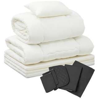 [床上用品套装]有垫子的被褥10分安排(有单人尺寸/收藏包的/黑色)KFS-M10S