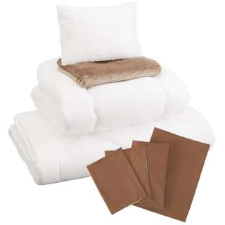 [床上用品套装]有抗菌防臭床罩的被褥8分安排(有单人尺寸/毯子的/BRAUN)KFS-U8S