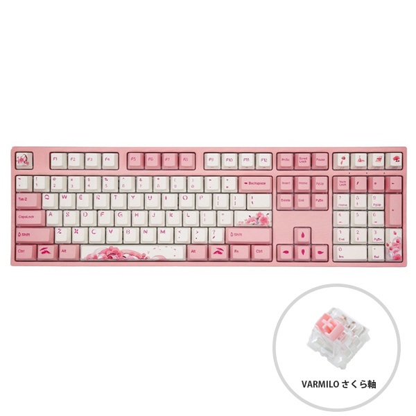 ゲーミングキーボード Sakura R2 ANSI 108(サクラ軸V2・英語配列) ピンク vm-vem108-a027-sakura [有線  /USB]