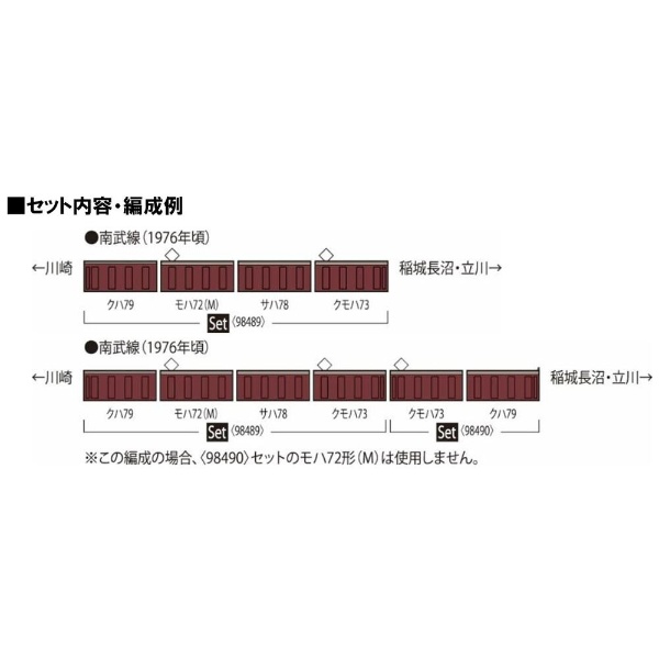 Nゲージ】98489 国鉄 72・73形通勤電車（南武線）セット TOMIX TOMIX｜トミックス 通販 | ビックカメラ.com