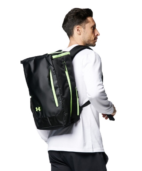 UAクール ターポリン バックパック 3.0 27L UA COOL TARPAULIN BACKPACK 3.0 27L(Black×QuirkyLime)  1371874 アンダーアーマー｜UNDER ARMOUR 通販
