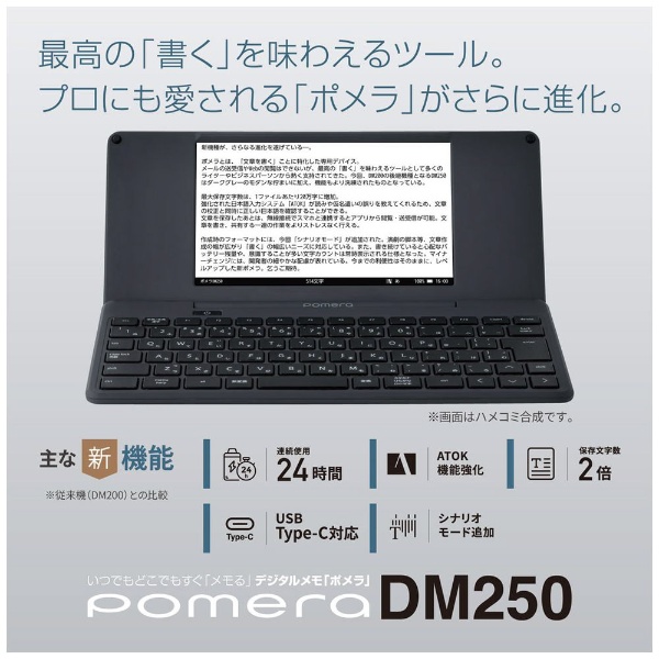 DM250 デジタルメモ pomera（ポメラ） キングジム｜KING JIM 通販 ...