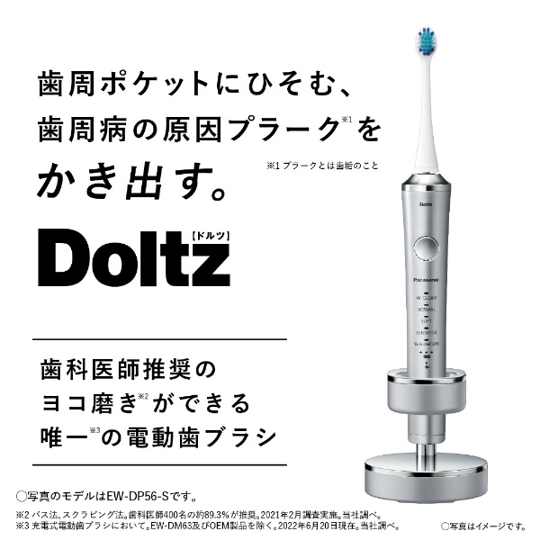 電動歯ブラシ Doltz（ドルツ） シルバー EW-DP56-S [振動式 /AC100V-240V]