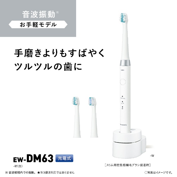 電動歯ブラシ 白 EW-DM63-W [ドルツ /振動式 /AC100V-240V