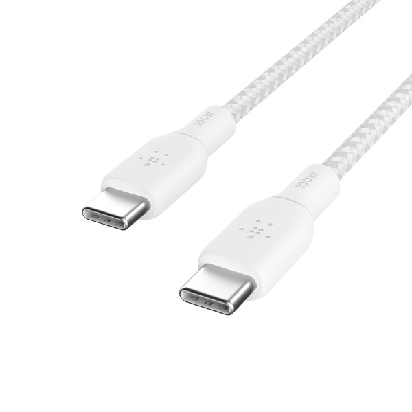 USB-C to USB-C 2重編込高耐久ナイロンケーブル 100W 2M ホワイト CAB014BT2MWH [2m /USB Power  Delivery対応] BELKIN｜ベルキン 通販