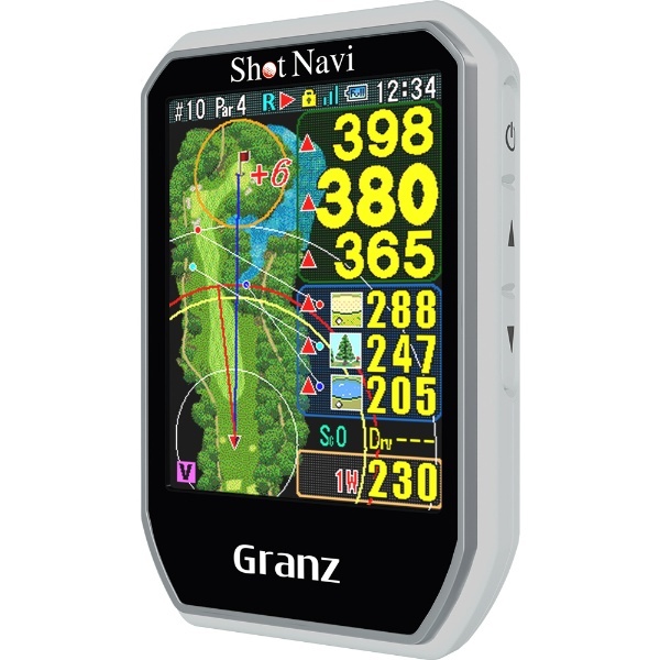 ハンディタイプ GPSゴルフナビ ショットナビ グランツ Shot Navi Granz(43.8×67.5×14mm/ホワイト) GRANZ WH  【返品交換不可】 ショットナビ｜ShotNavi 通販