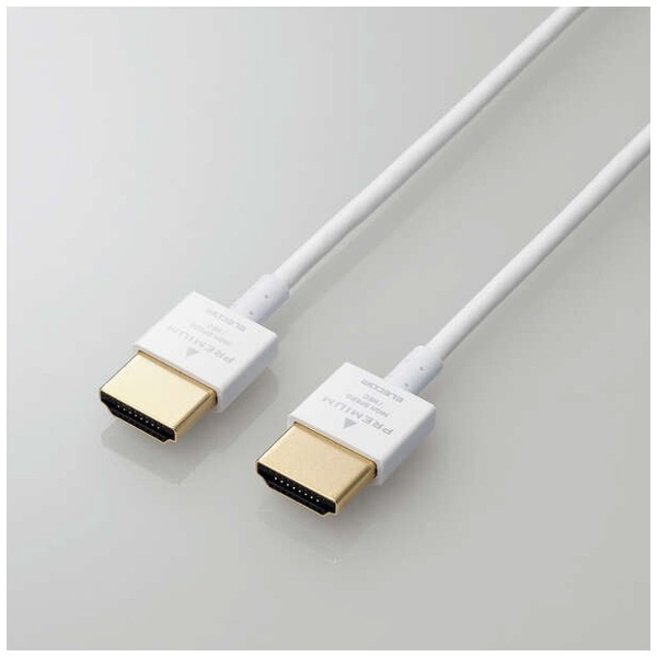HDMIケーブル Premium HDMI 1.5m 4K 60P 金メッキ 【 TV プロジェクター Mac 等対応】 (タイプA・19ピン -  タイプA・19ピン) イーサネット対応 スーパースリム RoHS指令準拠 HEC ARC対応 ホワイト Mac向け ホワイト
