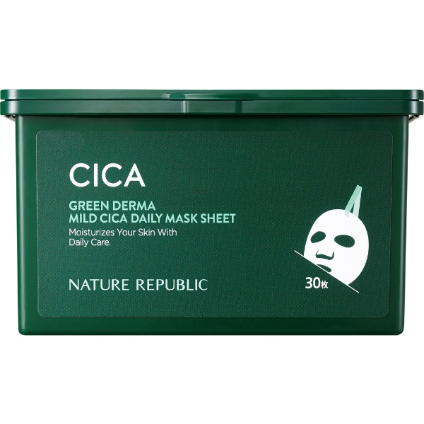 グリーンダーマ CICAデイリーシートマスク 30枚入（350mL） ネイチャーリパブリック｜NATURE REPUBLIC 通販 |  ビックカメラ.com