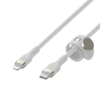 CAA011BT1MWH USB-C to ライトニング 高耐久編込シリコンケーブル 1M ホワイト CAA011BT1MWH [1m]