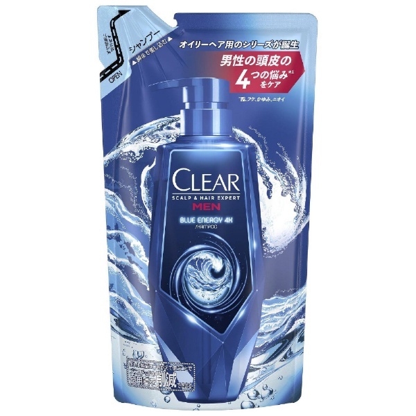 CLEAR（クリア）ブルーエナジー 4x スカルプシャンプー つめかえ用 280g ユニリーバＪＣＭ｜Unilever 通販 | ビックカメラ.com