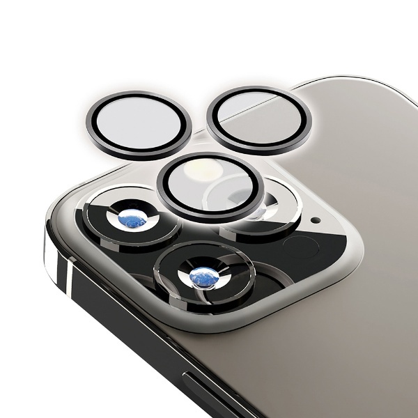 iPhone 14 Pro 6.1インチ用 カメラレンズプロテクター ［ブラック］ Premium Style ブラック PG-22SCLG06BK  PGA｜ピージーエー 通販