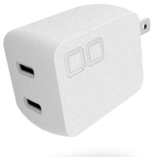 NovaPort DUO 45W GaN充電器 USB-C×2ポート ホワイト CIO-G45W2C-WH [2ポート /USB Power Delivery対応 /GaN(窒化ガリウム) 採用]