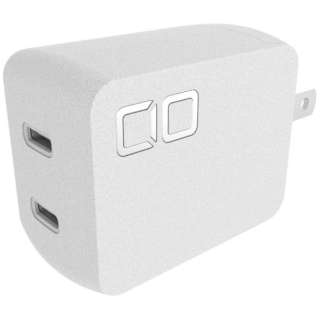 NovaPort DUO 65W GaN}[d USB-C~2|[g zCg CIO-G65W2C-WH [2|[g /USB Power DeliveryΉ /GaN(KE) ̗p]