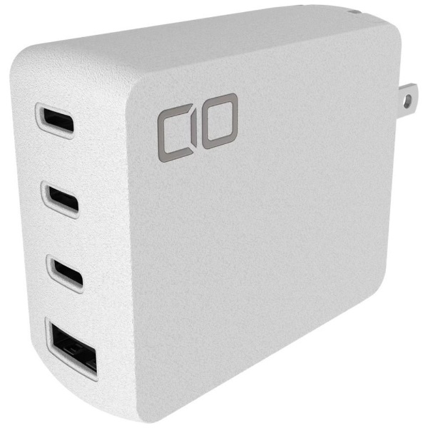 NovaPort QUAD 100W GaN急速充電器 USB-C×3、USB-A×1ポート ホワイト CIO-G100W3C1A-N-WH  [4ポート /Quick Charge対応 /GaN(窒化ガリウム) 採用]