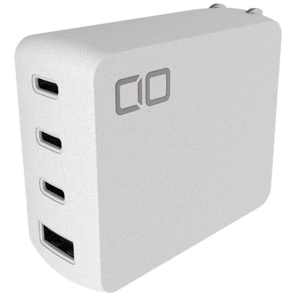 NovaPort QUAD 100W GaN急速充電器 USB-C×3、USB-A×1ポート ホワイト 