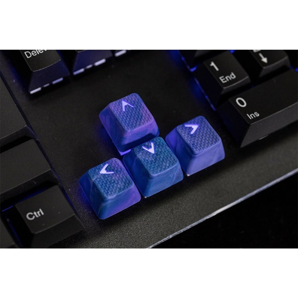 〔キーキャップ〕US配列用 23キー Rubberized Gaming Keycap Mark II Dark Purple & Blue Camo  th-rubber-keycaps-dark-purple-blue-camo-23