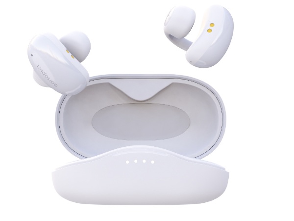 完全ワイヤレスイヤホン 骨伝導 earsopen ホワイト PEACE SS-1 [ワイヤレス(左右分離) /Bluetooth対応]