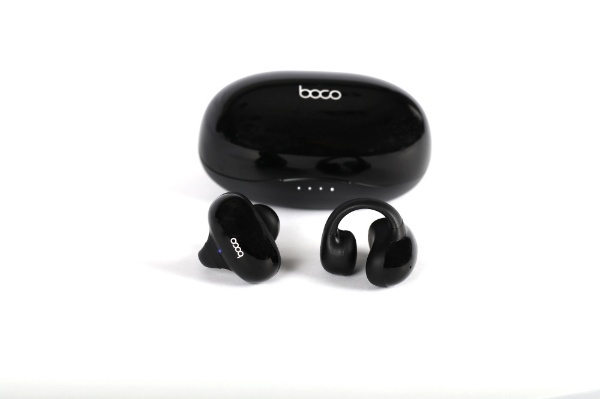 完全ワイヤレスイヤホン 骨伝導 earsopen ブラック PEACE SS-1 [ワイヤレス(左右分離) /Bluetooth] BOCO｜ボコ  通販