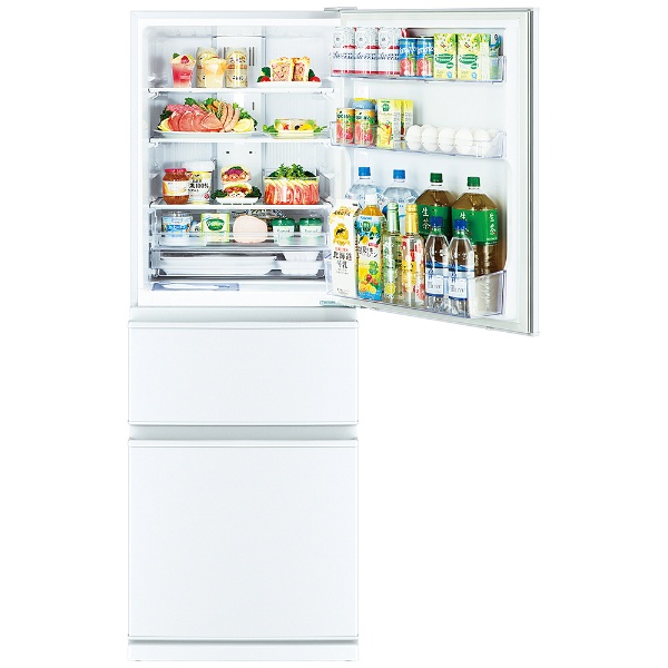 【アウトレット品】《基本設置料金セット》 冷蔵庫 Cシリーズ パールホワイト MR-C33G-W [3ドア /右開きタイプ /330L] 【生産完了品】