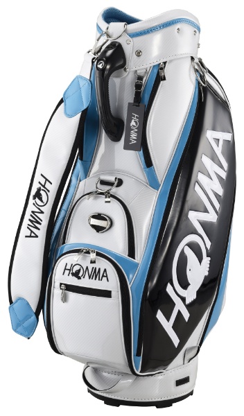 キャディバッグ プロツアー レプリカ HONMA Golf(9.5型/ホワイト×ブルー) CB12203 【返品交換不可】