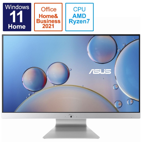 デスクトップパソコン ASUS M3700 ホワイト M3700WY-R75825LU [27型