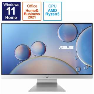 デスクトップパソコン ASUS M3700 ホワイト M3700WY-R55625LU [27型 /AMD Ryzen5 /メモリ：8GB /SSD：512GB /2022年9月モデル]
