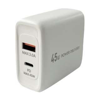 mm[gPC[dΉnPower DeliveryAC-USB[d 45W iC&Aj zCg ACUC-45PDWH [2|[g /USB Power DeliveryΉ /Smart ICΉ]