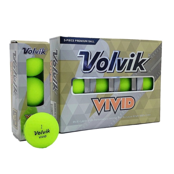 ゴルフボール Volvik VIVID 《1スリーブ(3球)/グリーン