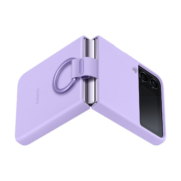 サムスン純正ケース Galaxy Z Flip4 Silicone Cover with Ring ボラ・パープル EF-PF721TVEGJP
