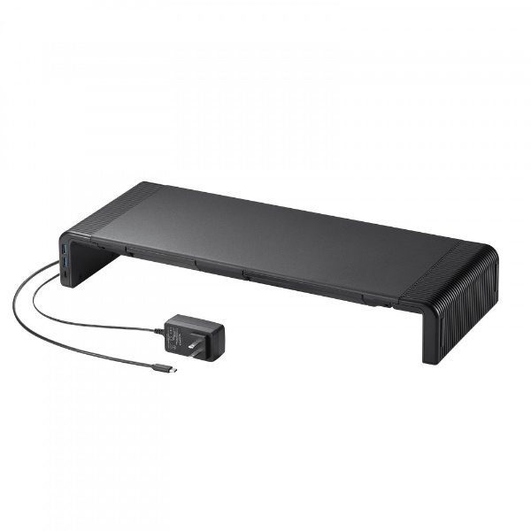 熱い販売 サンワサプライ 電源タップ+USBハブ付き机上ラック(W500 電源