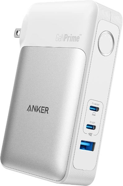 高価値セリー ANKER バッテリー搭載USB急速充電器 733 微使用品 スマホ ...