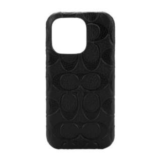 iPhone 14 Pro 6.1C` Coach Slim Wrap - Pebbled Black CIPH-131-BLKEB yïׁAOsǂɂԕiEsz