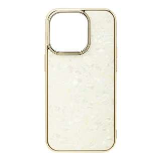 iPhone 14 Pro 6.1インチ Glass Shell Case gold UNI-CSIP22MP-0GSGD