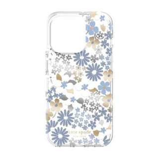 iPhone 14 Pro 6.1C` KSNY Protective Hardshell - Flower Fields/Dusty Blue KSIPH-223-FFDB