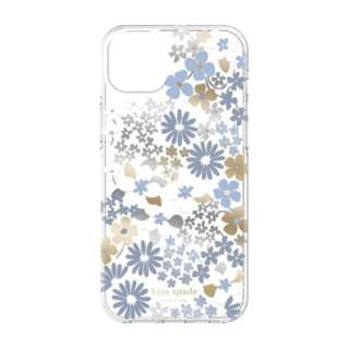 iPhone 14 Plus 6.7C` KSNY Protective Hardshell - Flower Fields/Dusty Blue KSIPH-224-FFDB