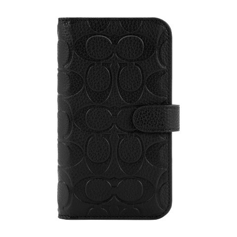 iPhone 14 Pro 6.1インチ Coach Folio Case - Black Pebbled CIPH-135-BLKEB  【処分品の為、外装不良による返品・交換不可】