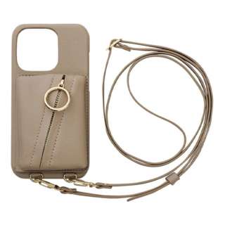 iPhone 14 Pro 6.1インチ Clutch Ring Case beige ML-CSIP22MP-2CRBE