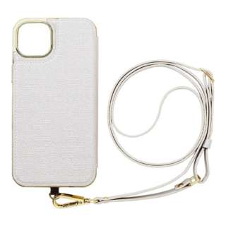 iPhone 14 Plus 6.7インチ Cross Body Case Duo white silver ML-CSIP22L-2CBWS