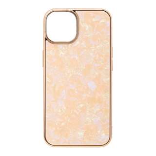 iPhone 14 6.1インチGlass Shell Case coral pink UNI-CSIP22M-0GSCP