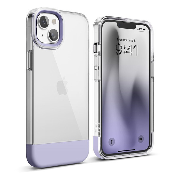 iPhone 14 Plus 6.7 elago GLIDE CASE for iPhone 2022 6.7inch 2Lens Clear/Purple EL-INBCSPTGE-CP