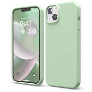 iPhone 14 Plus 6.7C` P[Xelago SILICONE CASE for iPhone i2022j 6.7inch 2Lens iPastel Greenj EL-INBCSSCS3-GR