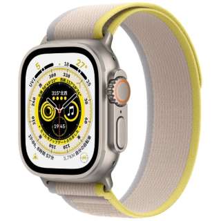 Apple Watch Ultra(ＧＰＳ+Cellular型号)-49mm钛包和黄色/浅驼色跟踪循环-S/M MNHK3JA