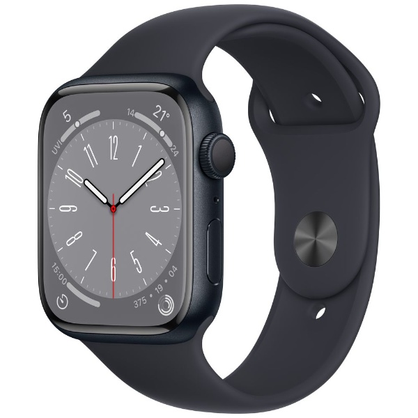 ビックカメラ.com - Apple Watch Series 8（GPSモデル）-  45mmミッドナイトアルミニウムケースとミッドナイトスポーツバンド MNP13JA