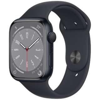 Apple Watch Series 8（GPSモデル）- 45mmミッドナイトアルミニウムケースとミッドナイトスポーツバンド MNP13JA