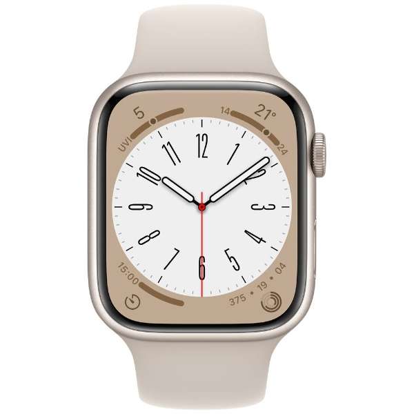 Apple Watch Series 8(ＧＰＳ型号)-45mm星光铝包和星光运动带MNP23JA_2